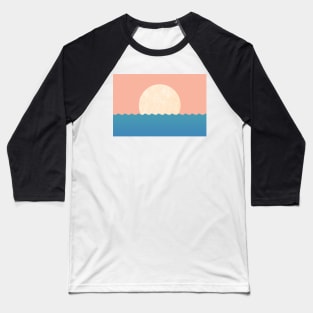 Sunset Pink Sky - Horizon Baseball T-Shirt